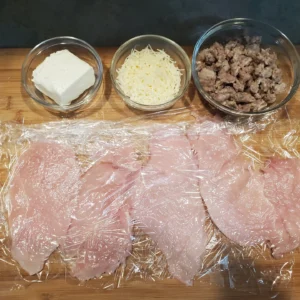 Ingredients for Italian stuffed chicken by cleveland cooking