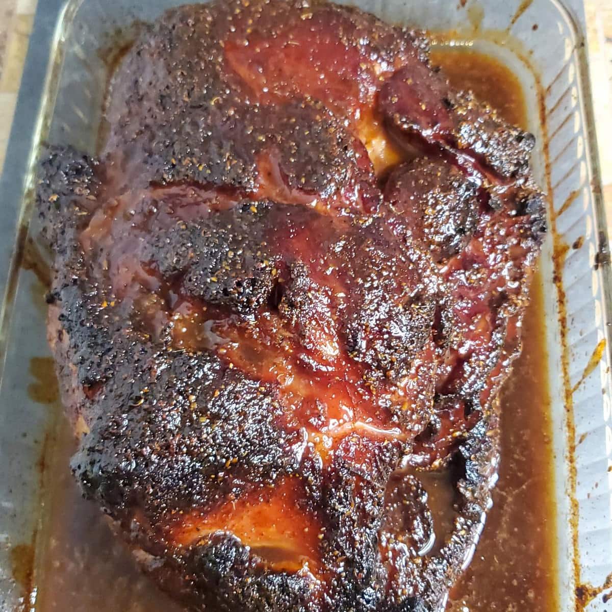 Spiced rubbed ham fresh from the oven from cleveland cooking