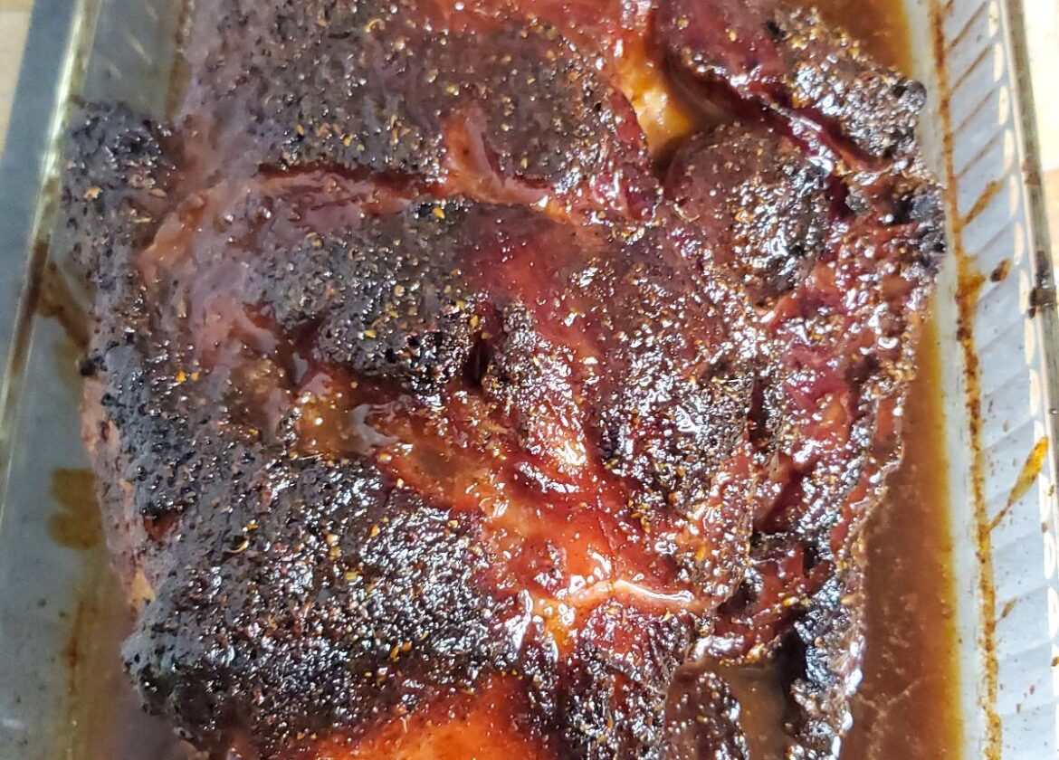 Spiced rubbed ham fresh from the oven from cleveland cooking
