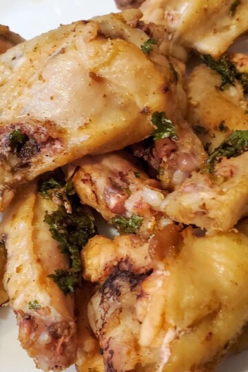 Chicken wings with cilantro lime wing sauce from Cleveland Cooking