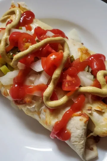 cheeseburger enchiladas cleveland cooking. cheese burger enchiladas loaded with cheese and beef. topped with ketchup, mustard, onions and anything else you like!