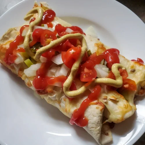 cheeseburger enchiladas cleveland cooking. cheese burger enchiladas loaded with cheese and beef. topped with ketchup, mustard, onions and anything else you like!