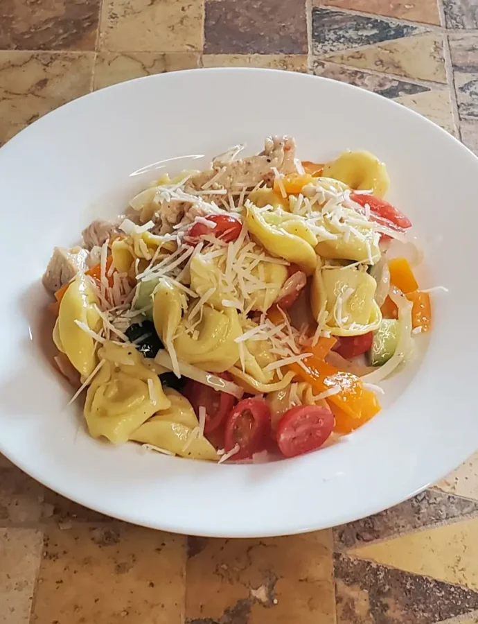 Easy Make Ahead Chicken Tortellini Salad