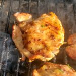 chicken on the grill with spicy lime and pineapple marinade