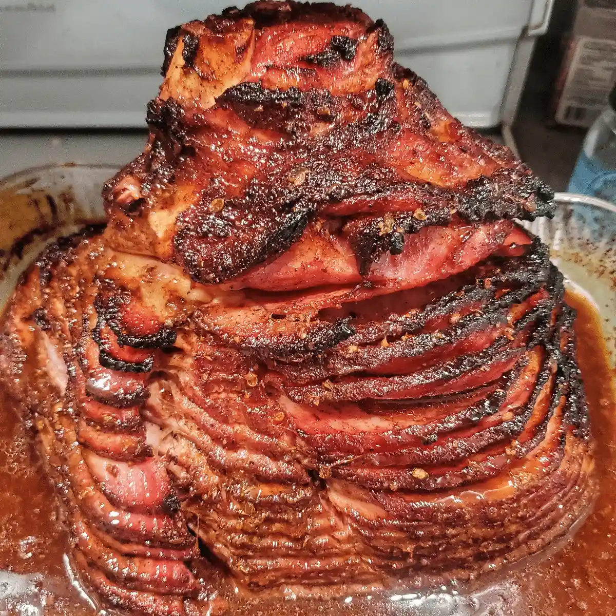 spiced baked ham right out of the oven from cleveland cooking