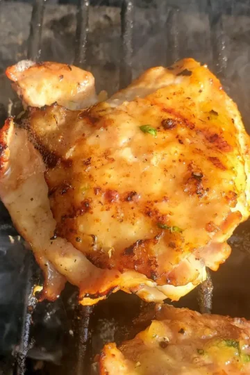 chicken on the grill with spicy lime and pineapple marinade