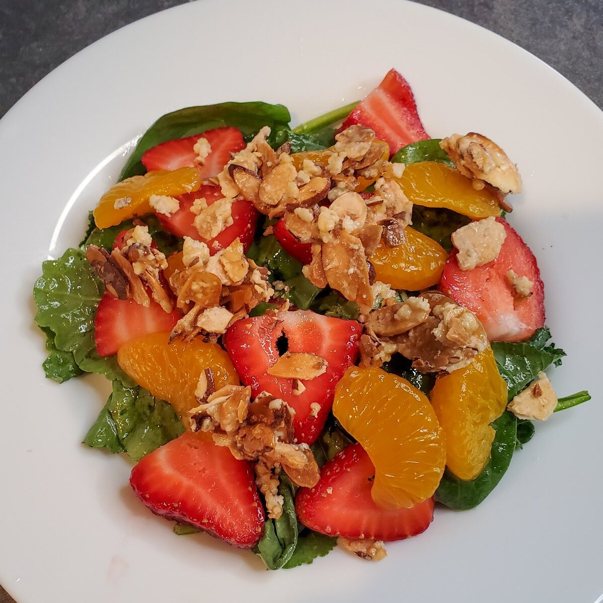 Simple and Sunny Strawberry Almond Salad