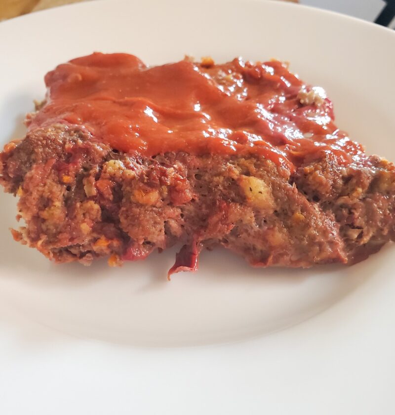 Our Favorite Meatloaf Recipe from Cleveland Cooking. Meatloaf with a sweet tomato sauce baked on top.