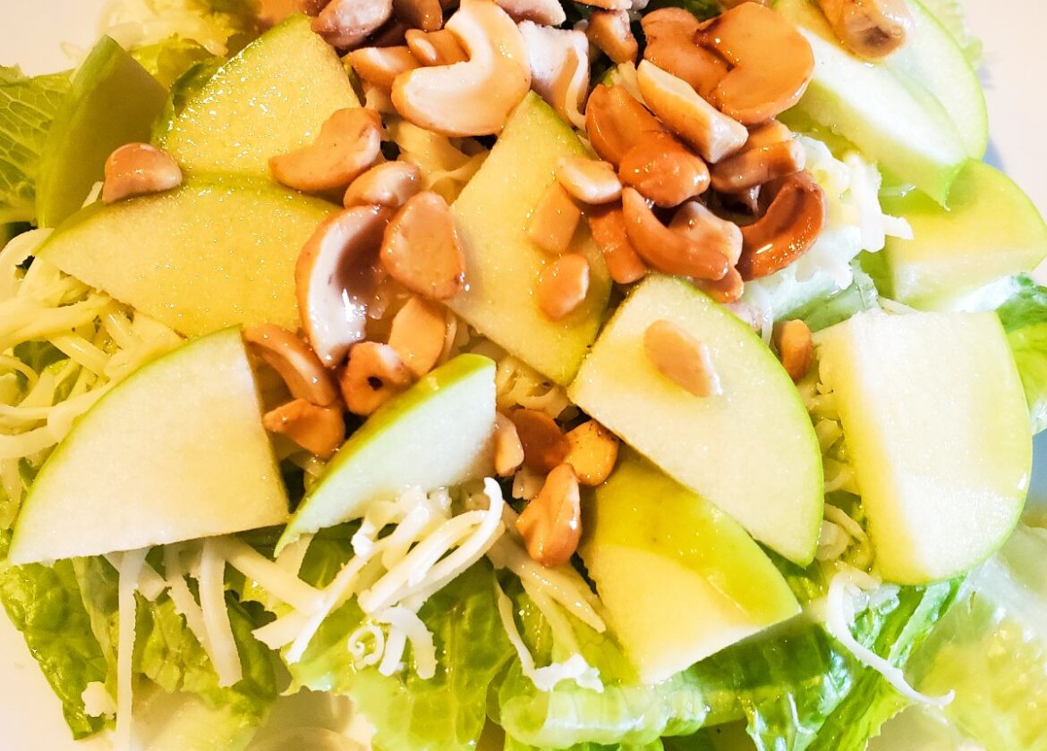 apple swiss salad with cashews from cleveland cooking Bring fall to your dinner table with my Pumpkin Cake Dessert, Apple Swiss Salad or my other family favorite recipes! I have quick and easy recipes!