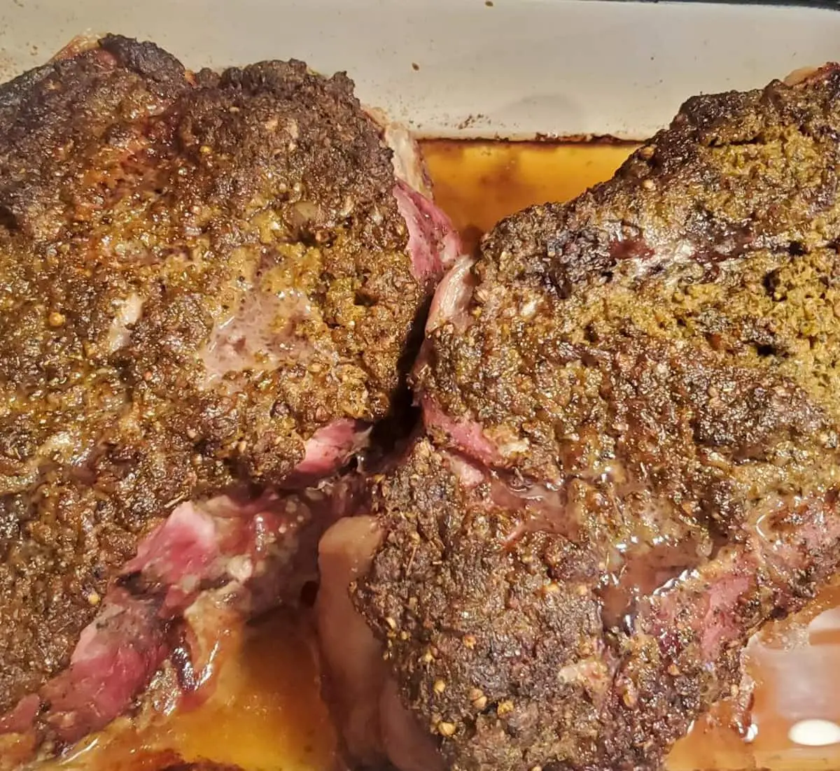 Slow roasted pork shoulder recipe fresh from the oven from cleveland cooking. two 4 pound roasted pork shoulders.