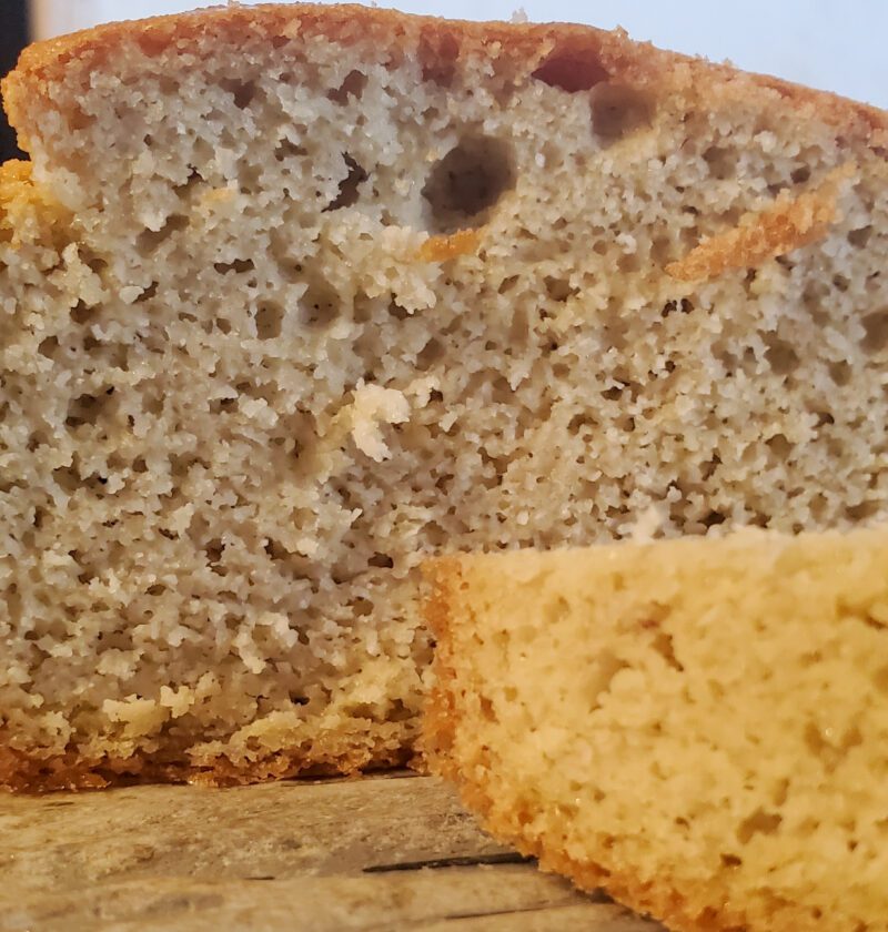 A loaf of almond flour bread from cleveland cooking