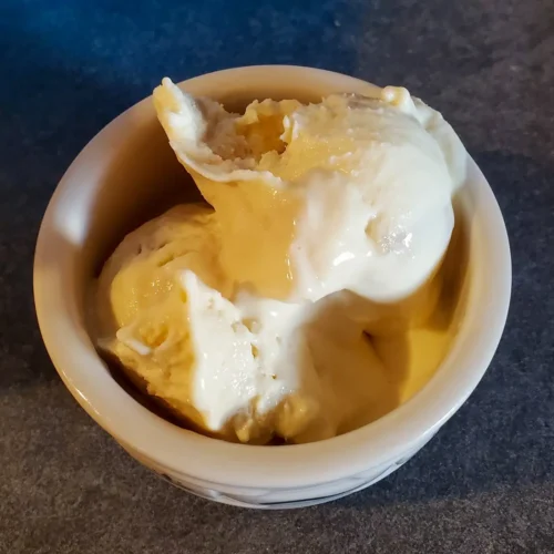 apple caramel ice cream in a bowl cleveland cooking