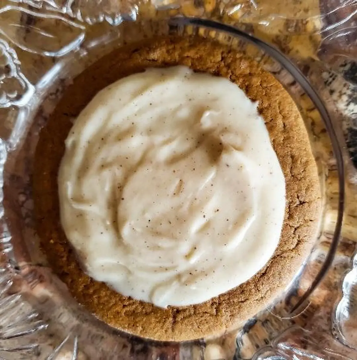 apple cider cream cheese frosting on a gingerbread from cleveland cooking