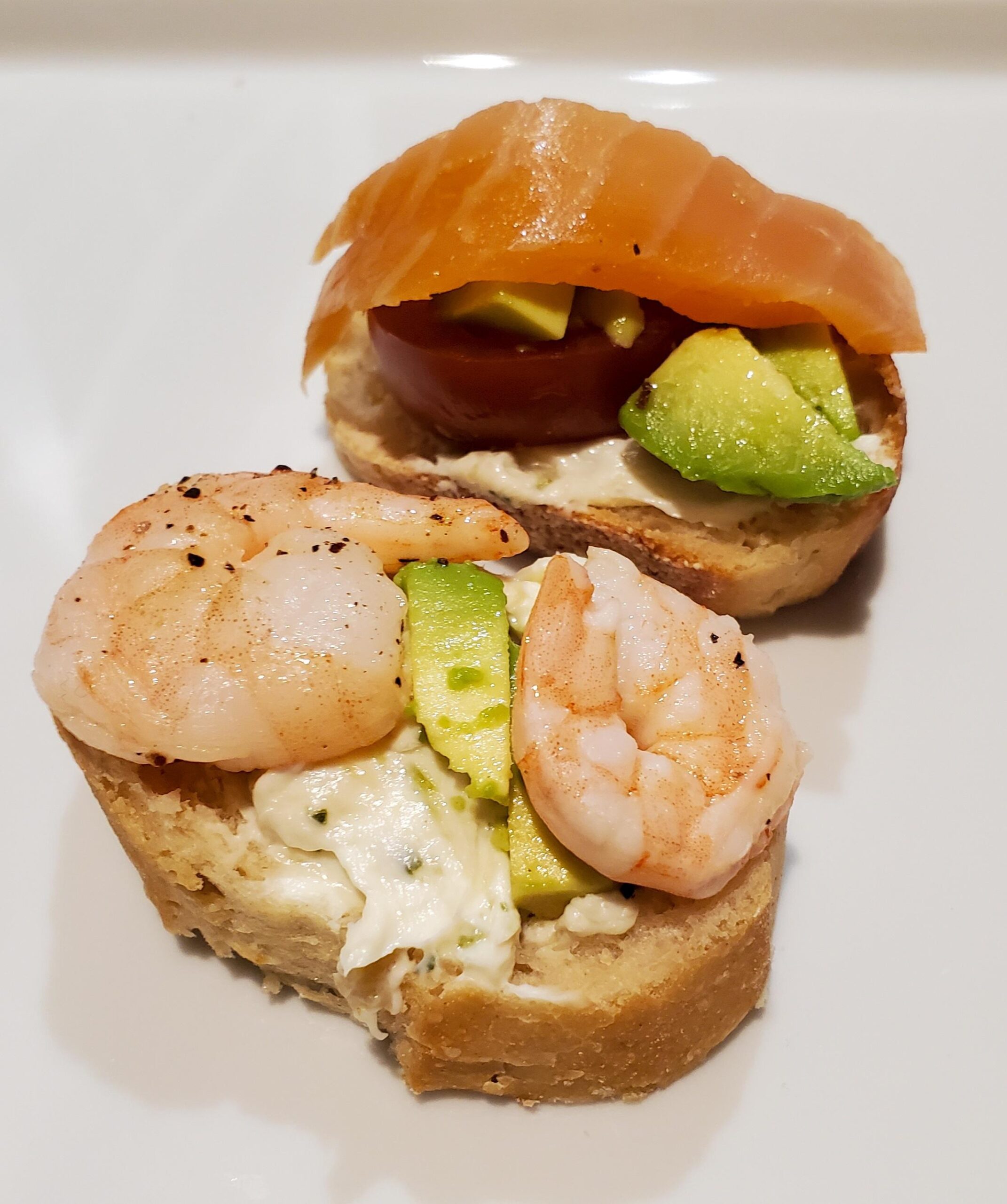 Shrimp and smoked salmon baguettes from Cleveland Cooking