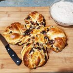 Star bread made with sweet dough recipe from Cleveland cooking