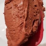 A spoonful of chocolate mousse from cleveland cooking.