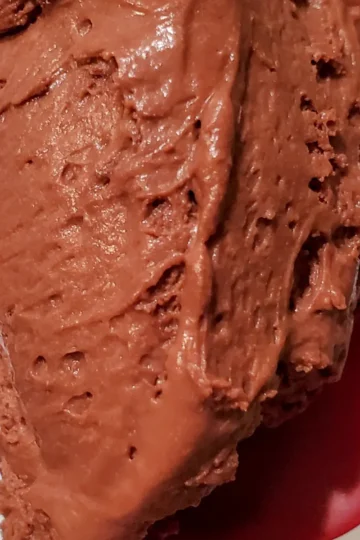 A spoonful of chocolate mousse from cleveland cooking.
