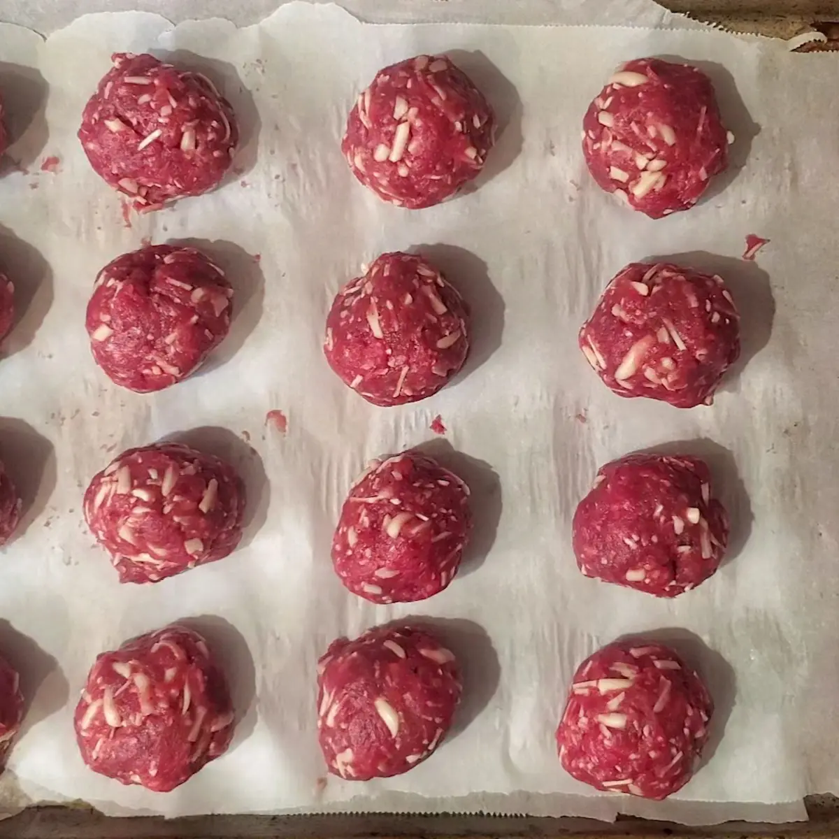 cheesy meatballs ready for the oven from Cleveland cooking