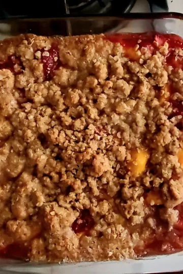 peach and strawberry fresh from the oven by Cleveland cooking