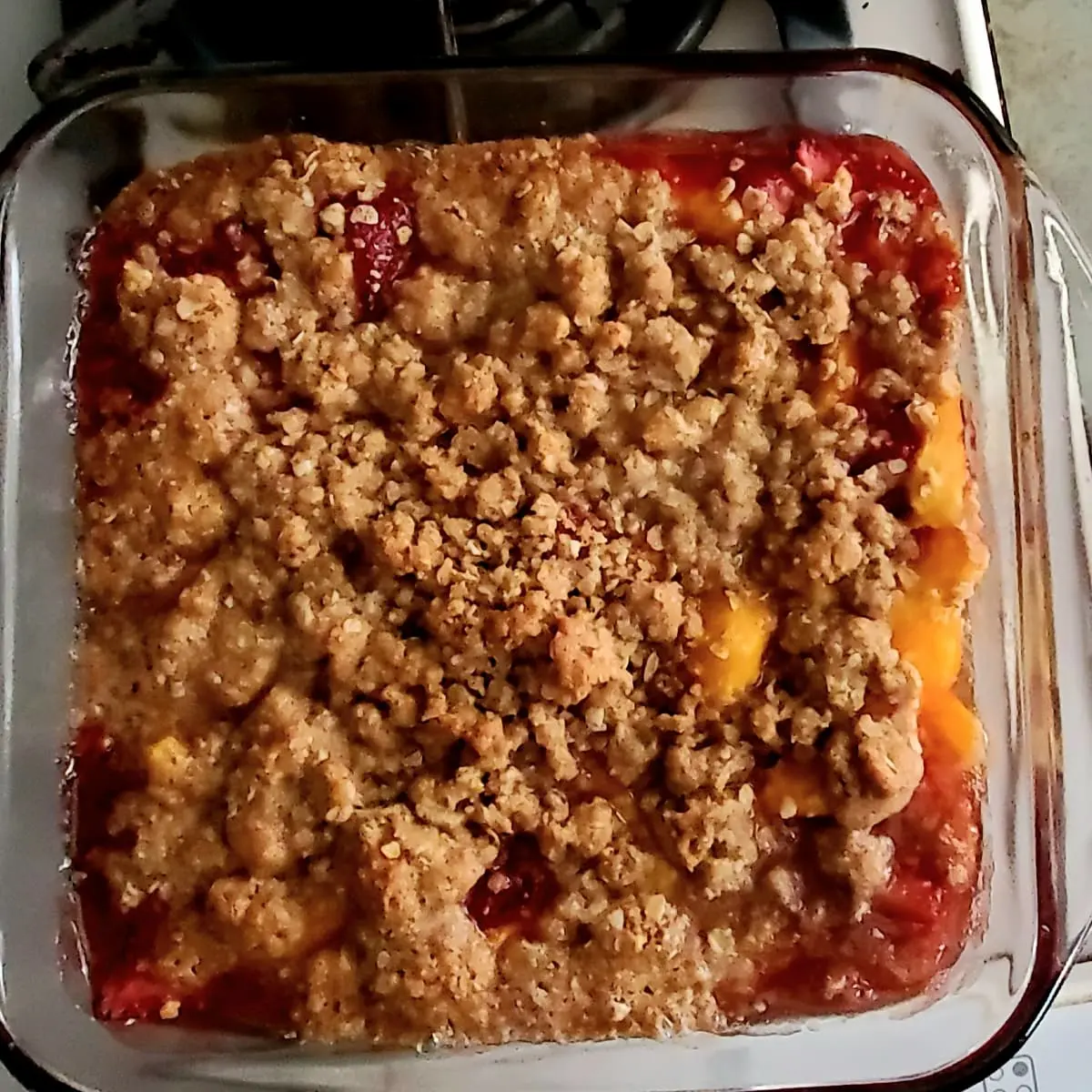 peach and strawberry fresh from the oven by Cleveland cooking