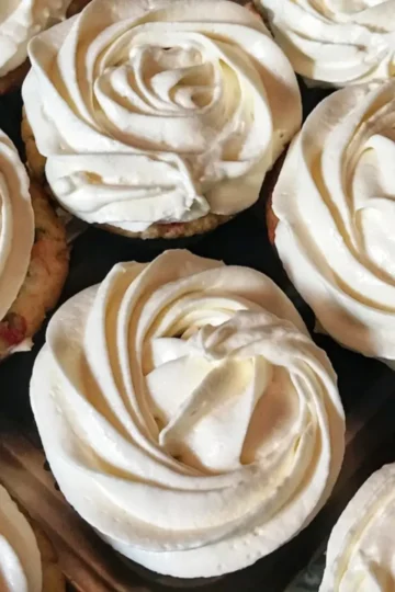 whipped Salted caramel frosting from Cleveland cooking. Light and delicious with a salty caramel flavored on top of home baked cupcakes.
