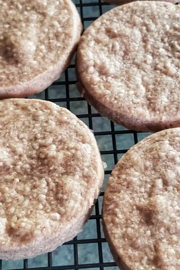 buttery orange cardamom shortbread cookies from Cleveland cooking fresh from the oven